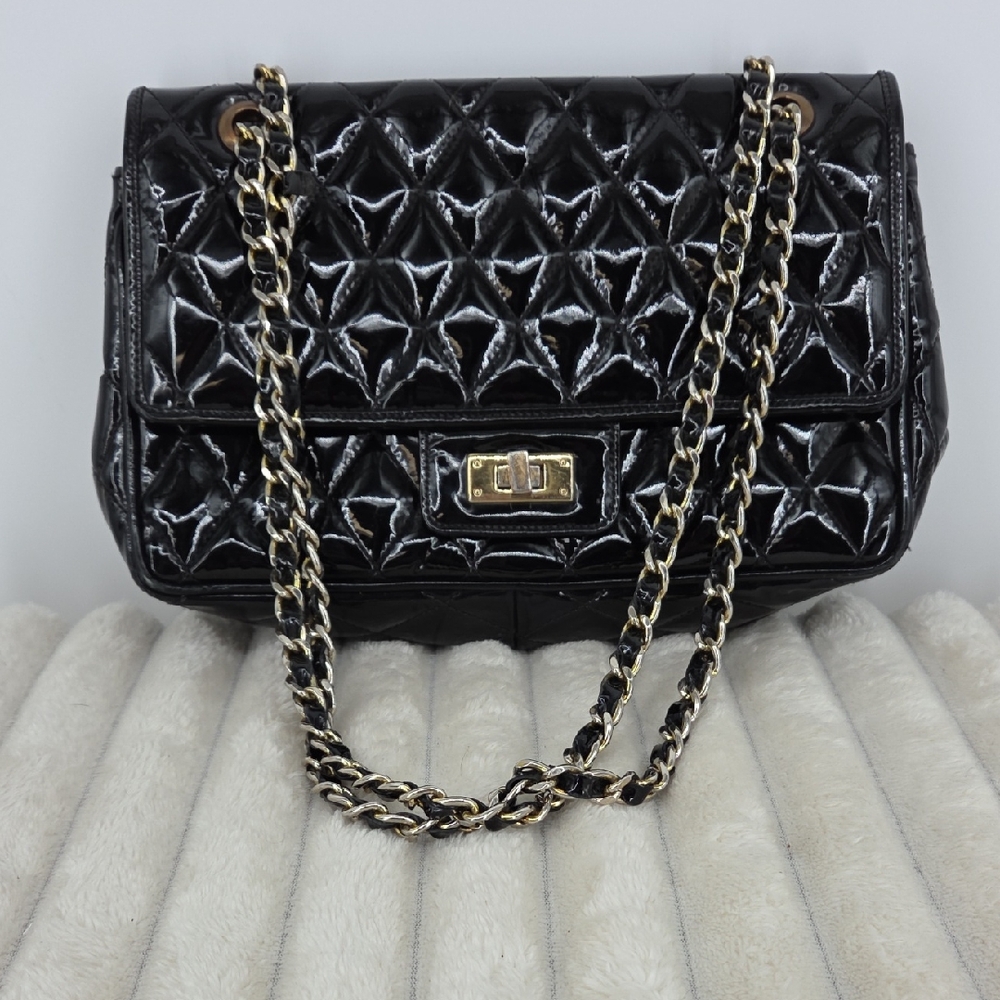 Mannelli Florence Black Quilted Shoulder Bag with Chain